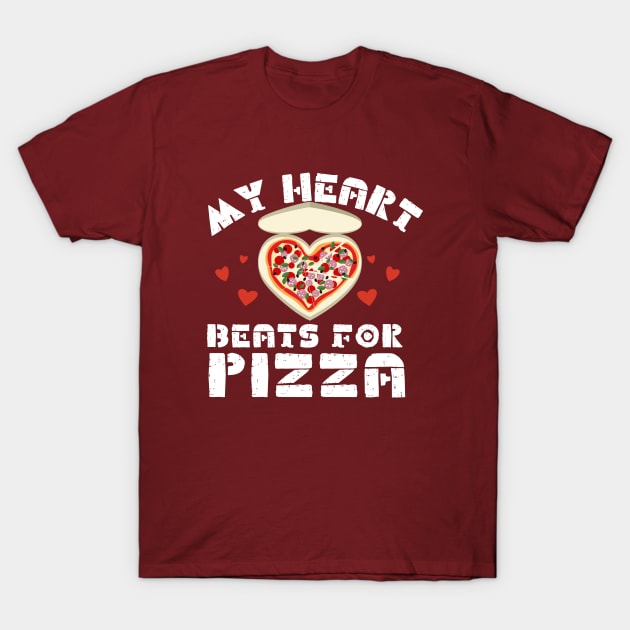 My Heart Beats for Pizza T-Shirt by Unique Treats Designs